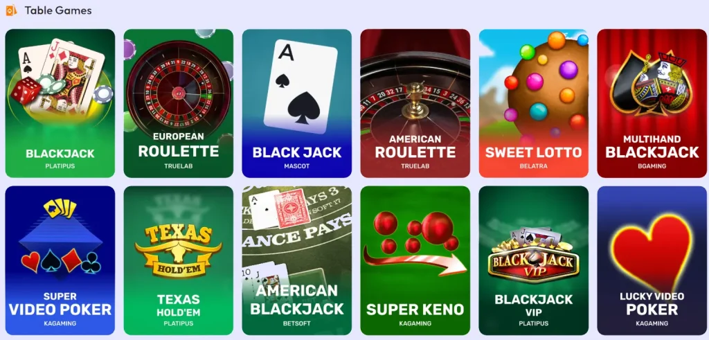 spinrise table games